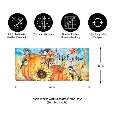 Autumn Greetings Fall Outdoor Rubber Welcome Mat
