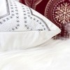 ChicFurnit Bed Pillows Boho Geometric Home Pillow Velvet Decor Pillow with Hidden Zipper Cotton Pillows for Living Room Decoration, White, 20"*1"*20" - 3 of 4
