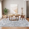 Acekool 5x7 Washable Area Rug - Boho Vintage Distressed Design, Stain Resistant Low Pile Rug for Living Room, Bedroom, Office, Grey - 4 of 4