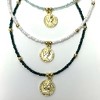 Slickblue 12" Glass Bead and Brass Necklace with 2" Extender - 3 Color Options - 4 of 4