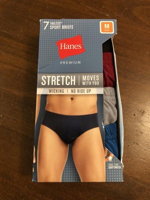 Hanes Premium Men's Stretch Comfort Soft Waistband Briefs 7pk -  Blue/black/gray L : Target