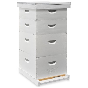 Honey Keeper Beehive Kit Fully Assembled and Painted - 10 Frame Kit, 2 Deep Brood Boxes and 2 Medium Supers - 1 of 4