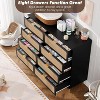 Rattan 8 Drawer Dressers for Bedroom, Tall Dresser with Deep Drawers, Large Chest of Drawers for Closet with Wide Top - 4 of 4