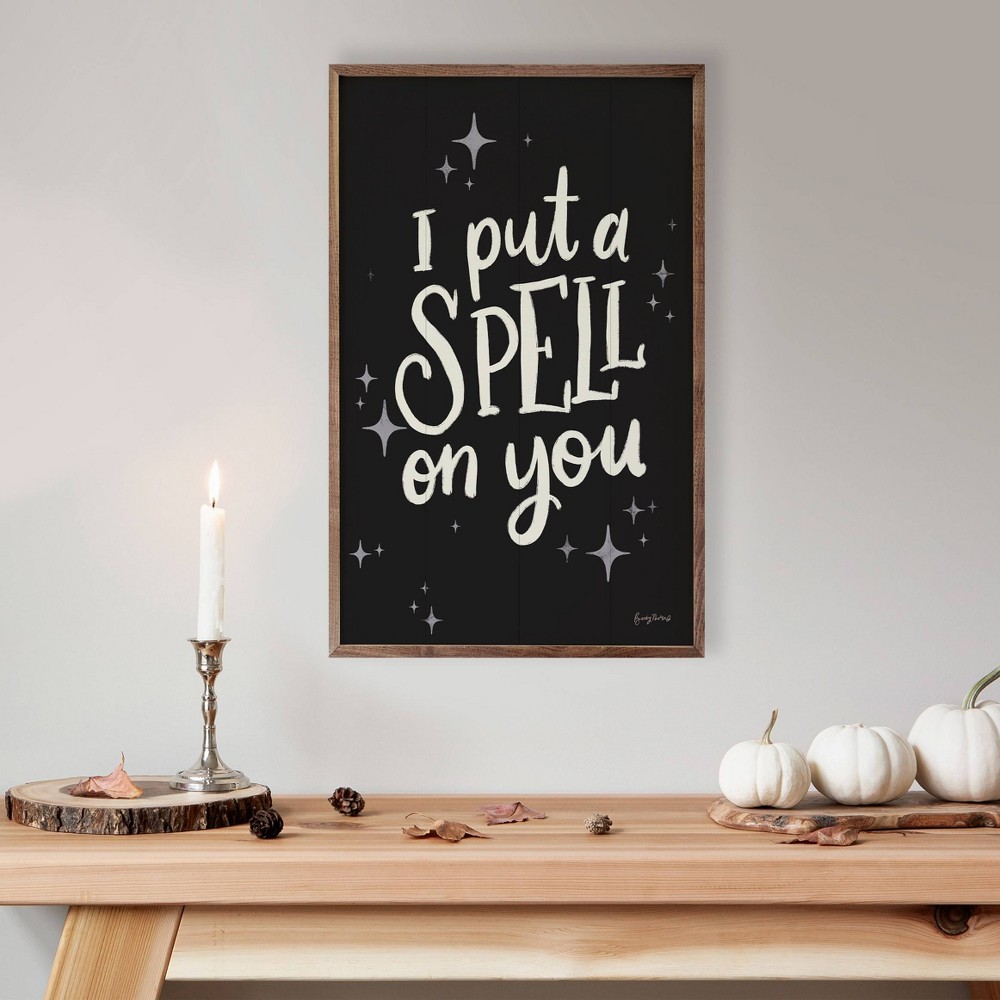 Photos - Other Decoration Kendrick Home 16"x24" Sophisticated Spooky III Spell Wall Art Black By Becky Thorns