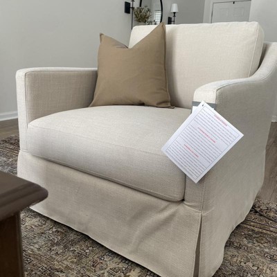 Vivian Park Upholstered Swivel Chair Cream - Thresholdâ¢ Designed With Studio Mcgee : Target