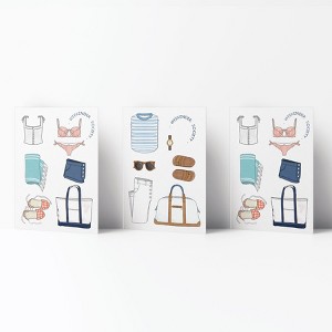 Everyday Greeting Card Pack (3ct) "Gingham Weekender Society" by Ramus & Co - 1 of 4