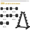 Premium Rubber Hex Dumbbell Set for Home Gym, Multiple Weights (350LB or 550LB) for Strength Training & Full Body Workouts - 2 of 4