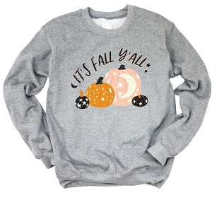 Simply Sage Market Women's Graphic Sweatshirt Boho It's Fall Y'all Pumpkins - 1 of 2
