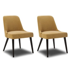 Spruce&Spring Mid-Century Modern Dining Chair with Wood Legs Set of 2 - 1 of 4