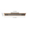 Rennnsan Cravelle 31"W Rectangle Wooden Farmhouse LED Dimmable Flush Mount in Black - 3 of 4