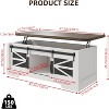 Coucheta Farmhouse Lift-Top Coffee Table with Hidden Storage, 150lb Capacity & Easy Assembly, Engineered Wood - 2 of 4