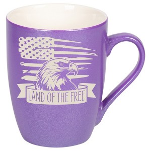 100 North United States of America 10 Ounce Passion Purple Metallic Finish, Comfortably Fits Your Hands, New Bone China Coffee Tea Cup Mug, Land Of - 1 of 1