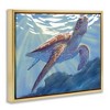 Stupell Industries Deep Ocean Sea Turtle Floating Frame Canvas Art - 2 of 4
