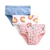 Girls 6 Pack Underwears - Cherries/Blue Hearts - 3 of 4