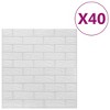 vidaXL 3D Wallpaper Bricks Self-adhesive 40 pcs White - 2 of 4