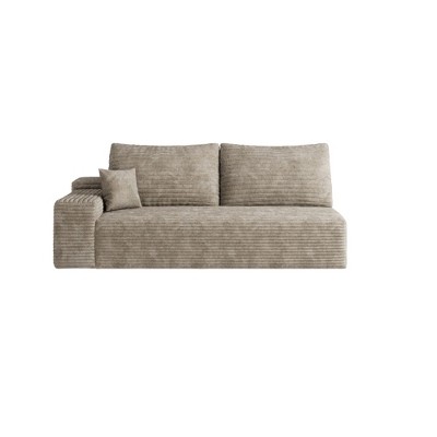 168" Cloud Sectional Couch,Modern Modular Sofa with Deep Seat, Upholstered Couches,Camel (Plush Corduroy Fabric)