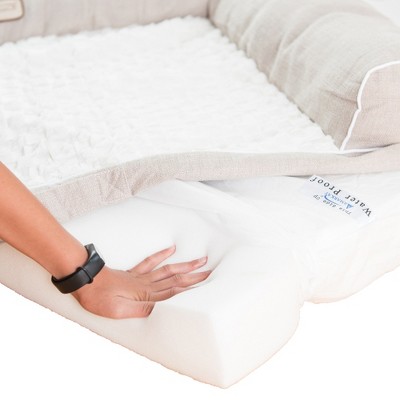 Medium Ivory and Beige Memory Foam Orthopedic Pet Bed