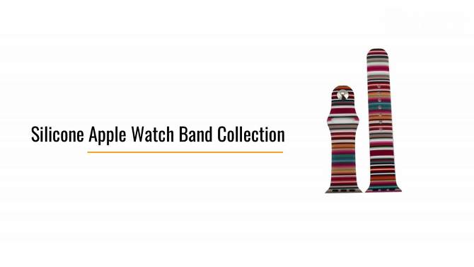 Olivia Pratt 2 Pack Printed and Solid Apple Watch Band, 2 of 6, play video
