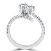Pompeii3 1 cttw Diamond 2 Stone Forever Us Engagement Anniversary Ring 14k White Gold - 2 of 4