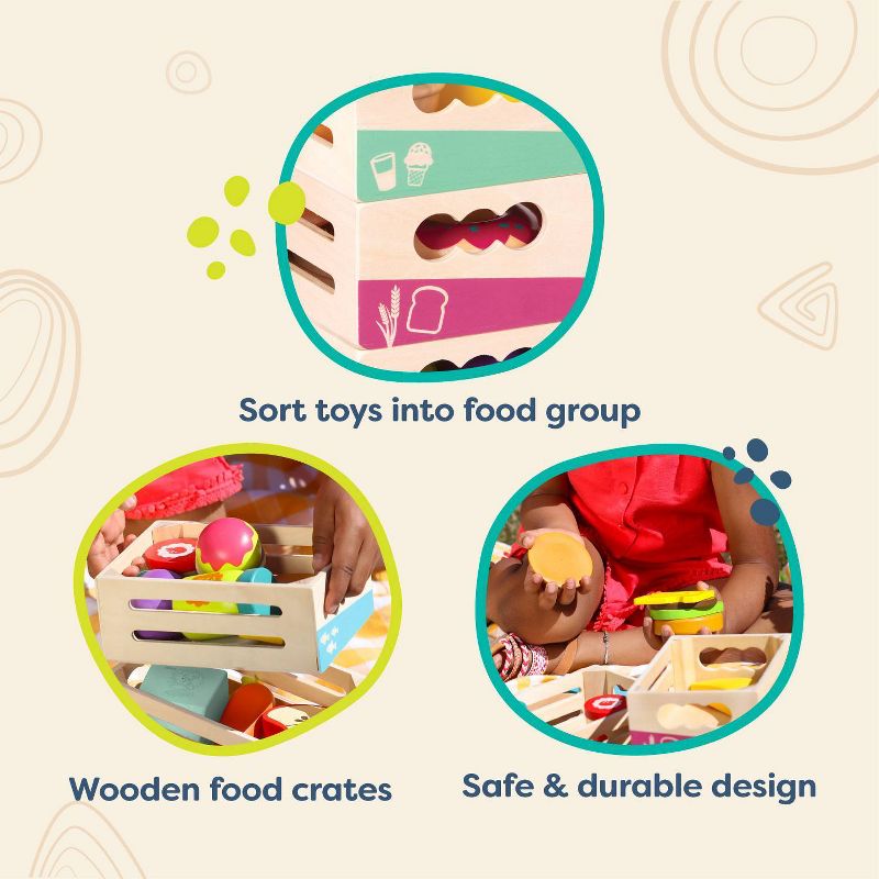 B. toys - Wooden Play Food - Little Foodie Groups, 6 of 15