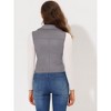 INSPIRE CHIC Women's Faux Suede Casual Sleeveless Biker Vest Jacket - 4 of 4