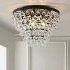 16" LED Metal/Crystal Toronto Flush Mount Ceiling Light Oil Rubbed Bronze - Jonathan Y: UL Listed, 3 Bulbs - 2 of 4