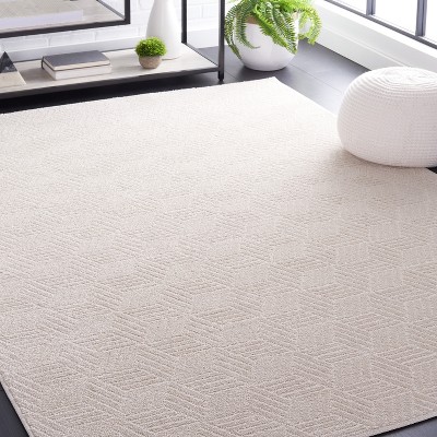 Ivory Rectangular Non-slip Synthetic Area Rug