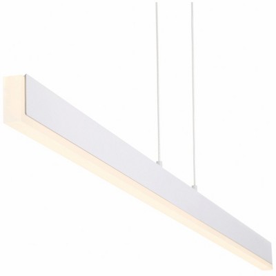 Matte White Aluminum LED Linear Pendant Light
