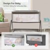 Fodoss Baby Bassinet Bedside Sleeper with Wheels & Storage Tray, Portable Crib for Newborns - 2 of 4