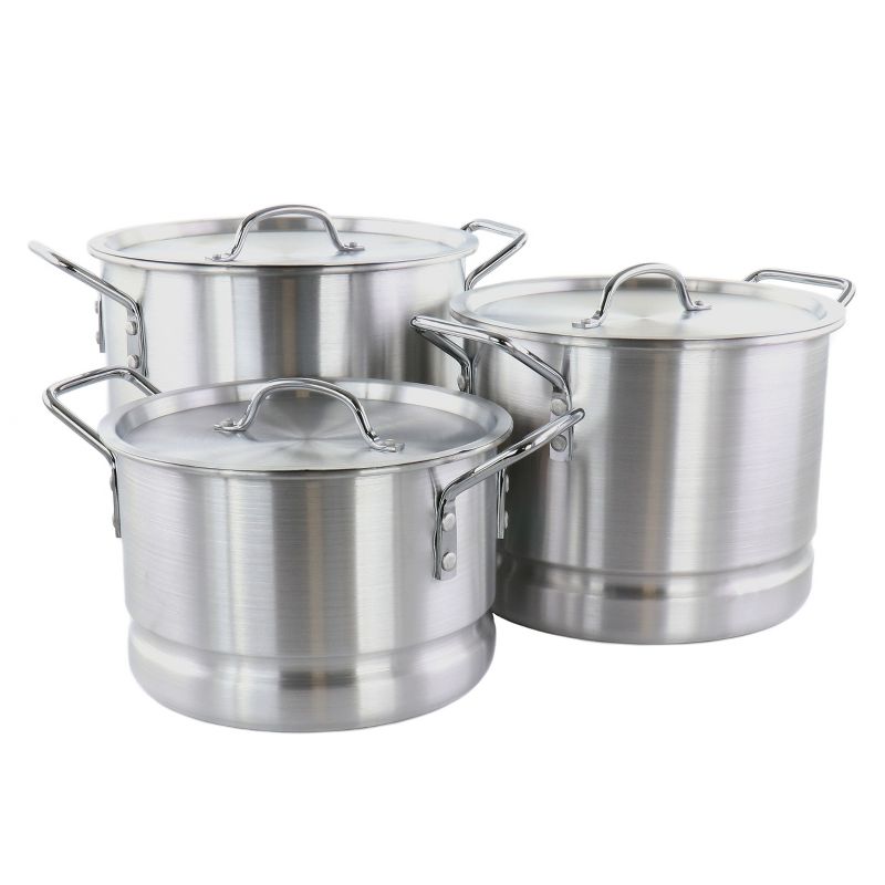 Gibson Home Breton 3 Piece Aluminum Stockpot With Steamer and Lid, 1 of 7
