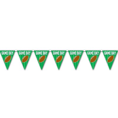 Beistle 10" x 12' Game Day Football Pennant Banner 4/Pack 50056