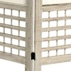 5 1/2 ft. Tall Open Lattice Fabric Room Divider - Burnt White (4 Panels) - 3 of 3