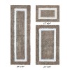Hotel Bath Rug 100% Premium Cotton Tufted Weave Two Tone Reversible 3 Piece Bathroom Rug Set, Super Soft & Water Absorbent, Machine Washable Bathmat - 2 of 4