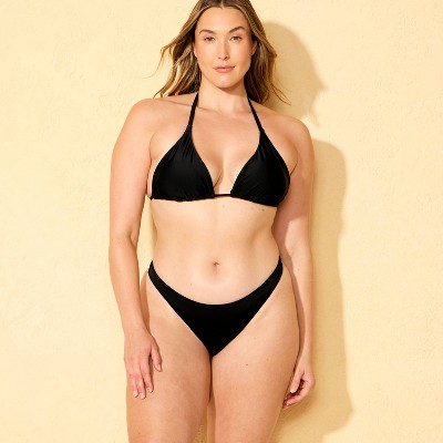 Shade & Shore Women's Low-Rise Thong Bikini Bottom - Shade & Shore™ Black M — фото 4