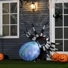 HOMCOM 5' Long Inflatable Halloween Multicolor Red-Eyed Spider, Inflatable LED Yard Display Indoor Outdoor for Garden, Lawn, Party, Holiday - 2 of 4
