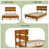 Karl Home Solid Wood Platform Bed Frame , Twin Bed Frame with Headboard Included, Mid Century Modern Bed, White - 3 of 4