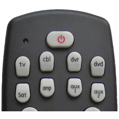 QFX Black 8-in-1 Universal Remote with Glow-in-the-Dark Buttons