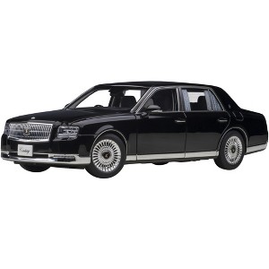 Toyota Century with Curtains RHD (Right Hand Drive) Black Special Edition 1/18 Model Car by Autoart - 1 of 4