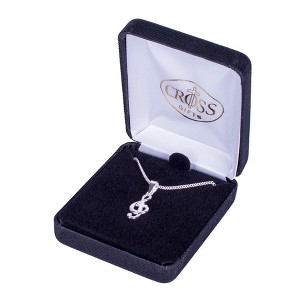 Dicksons Music is in My Soul Treble Clef Cross Silver Plated Pendant 18 Inch Chain Necklace in Jewelry Box - 1 of 2