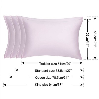 2 Pcs Toddler Silk Satin Pillowcase Lavender Gray - PiccoCasa