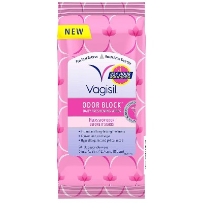 Vagisil Odor Block Daily Freshening Wipes - 20ct