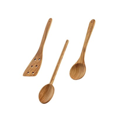 CILIO 3-Piece "Toscana" Olive Wood Utensil Set