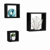 Floating Shelves - Cube Wall Shelf Set with Hidden Brackets, 3 Sizes to Display Décor, Books, Photos and More by Lavish Home - 2 of 4