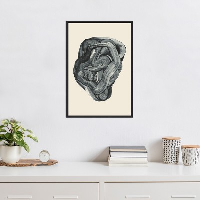 Sylvie Black Framed Abstract Canvas Wall Art, 16 x 23 Inches