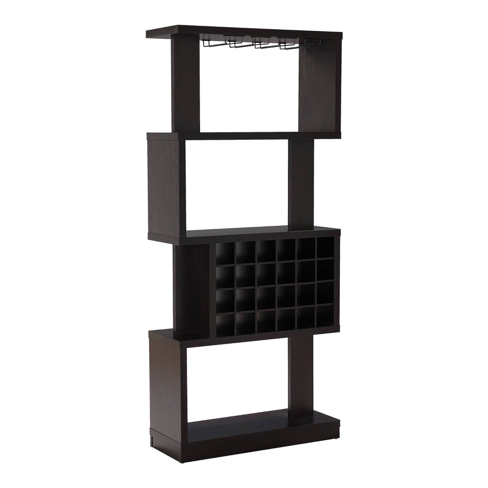 Photos - Display Cabinet / Bookcase Robin Contemporary 4 Tier Wine Stand Cappuccino - miBasics