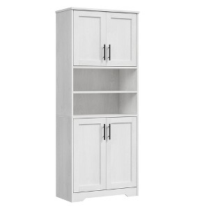 67 Inch Storage Cabinet, Freestanding Bathroom Cabinet with Adjustable Shelves, Kitchen Pantry Cupboard for Living Room Dining Room - 1 of 4