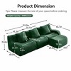 AENKYO Teddy Fabric Modular Deep Seat Sofa, 2 Pillows No Assembly Required Plush Boneless Sectional with Anti-Slip Base, Camel - 4 of 4