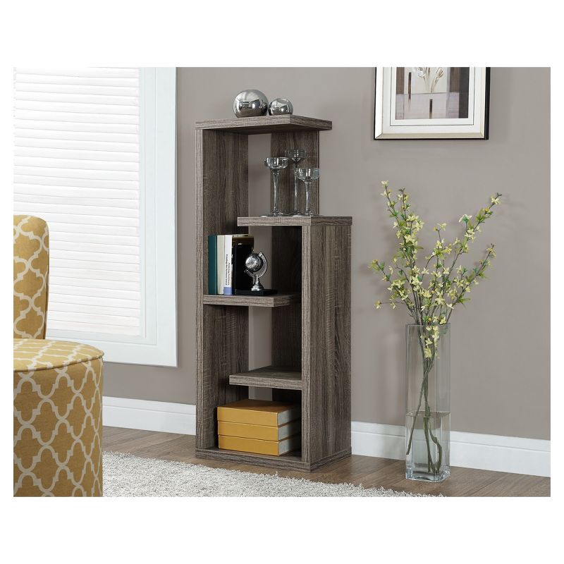 48" Bookcase with Accent Display Dark Taupe - EveryRoom, 3 of 7