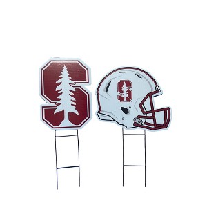 NCAA Stanford Cardinal 2pk Logo and Helmet Garden Stake Set - 1 of 1