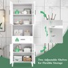 70.9" Bathroom Storage Cabinet, Freestanding Slim Floor Cabinet with Adjustable Shelves, Kitchen Pantry Cabinet for Living Room Kitchen - 4 of 4